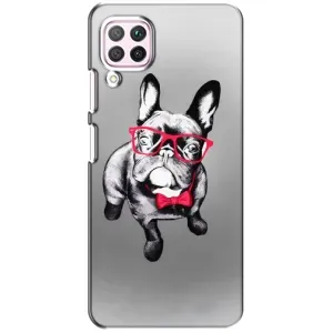 Чохол (ТПУ) Милі песики для Huawei P40 Lite (Бульдог в окулярах)