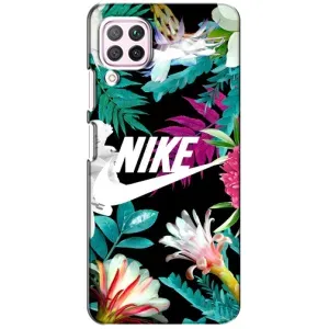 Силиконовый Чехол на Huawei P40 Lite с картинкой Nike (Цветочный Nike)