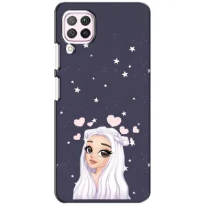 Чехол Стильные девушки на Huawei P40 Lite (Девушка и сердечки)