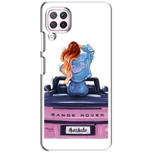 Силиконовый Чехол на Huawei P40 Lite с картинкой Стильных Девушек (Девушка на машине)