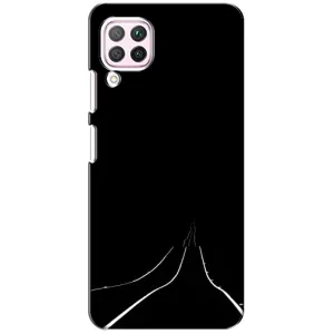 Чехол с картинками на черном фоне для Huawei P40 Lite (Дорога)