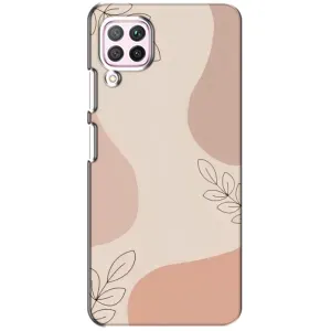 Чехол цветочный дизайн для Huawei P40 Lite (Коричневый фон)
