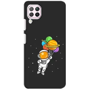 Силиконовый Чехол с принтом "Космонавты" на Huawei P40 Lite (Космонавт с шариками)