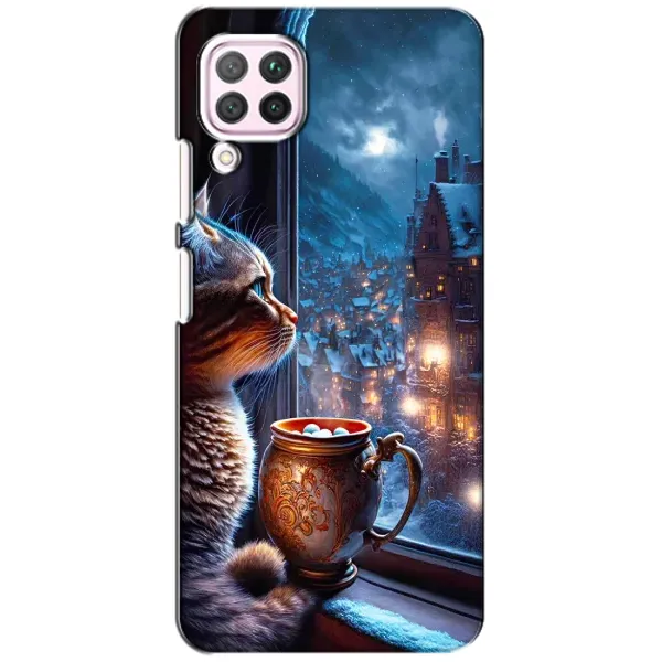 Чехол с рисунком «Кот новогодний» для Huawei P40 Lite Чехол с рисунком «Кот новогодний» для Huawei P40 Lite