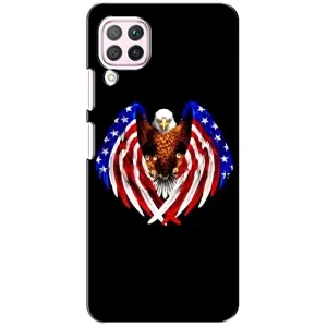 Чехол Флаг USA для Huawei P40 Lite (Крылья США)