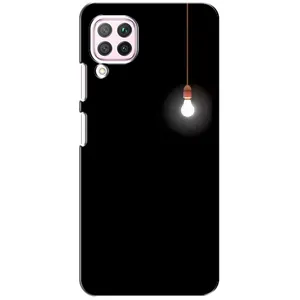 Чехол с картинками на черном фоне для Huawei P40 Lite (Лампочка)