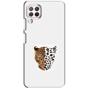 Чехол с леопардовым принтом на Huawei P40 Lite (Леопард на белом)