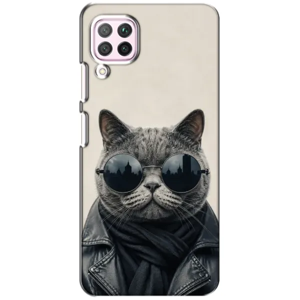 Чехол с рисунком «Модный кот» для Huawei P40 Lite Чехол с рисунком «Модный кот» для Huawei P40 Lite