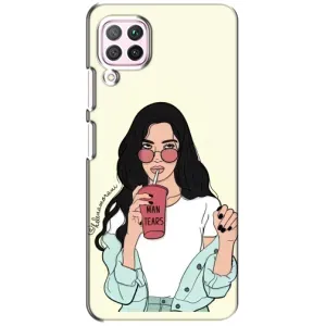 Силиконовый Чехол на Huawei P40 Lite с картинкой Стильных Девушек (С напитком)
