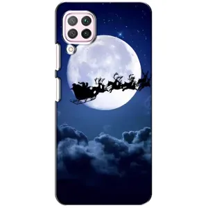 Чехол Санта Клаус для Huawei P40 Lite (Санта - луна)