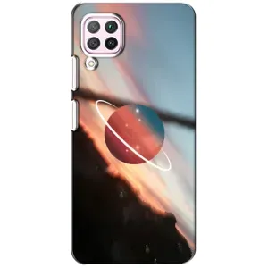 Чехол (ТПУ) с планетами на Huawei P40 Lite (Сатурн)