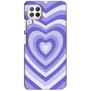 Чехлы с тематикой "Маленькие Сердечки" на Huawei P40 Lite (Сердце фиолет)