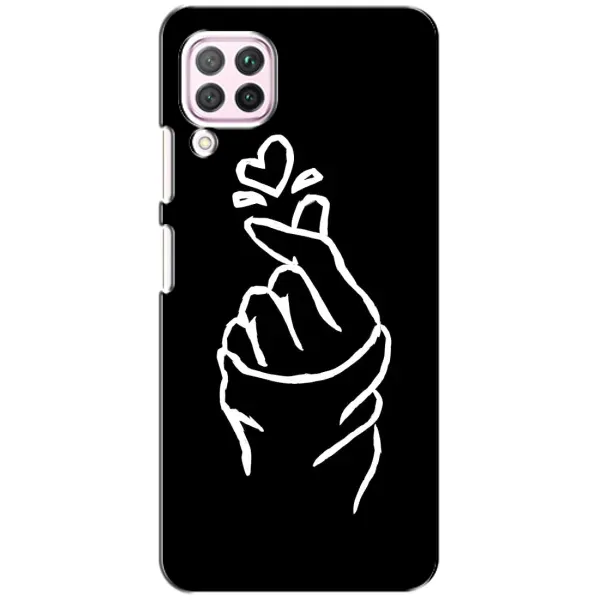 Чехол с рисунком «Сердце на черном» для Huawei P40 Lite Чехол с рисунком «Сердце на черном» для Huawei P40 Lite