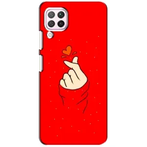 Чехлы (Знак сердечка) на Huawei P40 Lite (Сердце на красном)