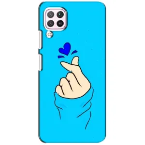 Чехлы (Знак сердечка) на Huawei P40 Lite (Сердце на синем)