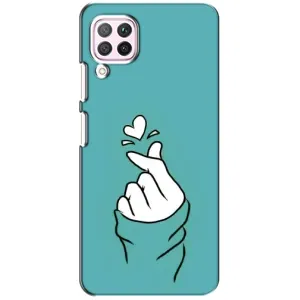 Чохол (Знак сердечка) для Huawei P40 Lite (Сердечко на бірюзовому)