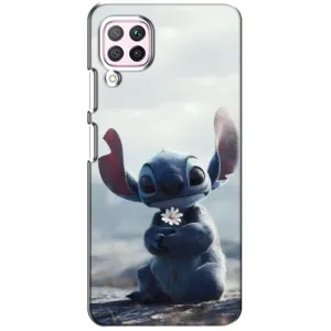 Чехол с рисунком Стич для Huawei P40 Lite (Стич с цветочком)