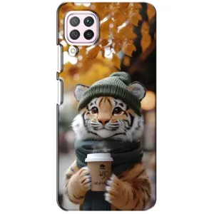 Друкований чохол 'Звірята з кавою' для Huawei P40 Lite (Тигр з кавою)