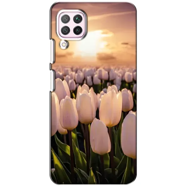 Чехол с рисунком «Закат с цветами» для Huawei P40 Lite