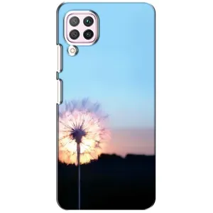 Силиконовый Чехол с одуванчиками на Huawei P40 Lite (Закат с одуванчиком)