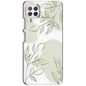 Чехол цветочный дизайн для Huawei P40 Lite (Зелёный дизайн)