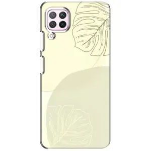 Чехол цветочный дизайн для Huawei P40 Lite (Зелёный фон)