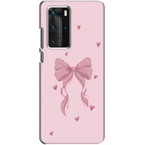 Чохол банти для Huawei P40 Pro (Бант на рожевому)