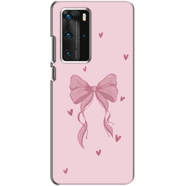 Чехол с рисунком «Бант на розовом» для Huawei P40 Pro Чехол с рисунком «Бант на розовом» для Huawei P40 Pro