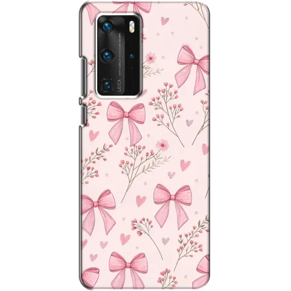 Чехол с рисунком «Банты с цветами» для Huawei P40 Pro Чехол с рисунком «Банты с цветами» для Huawei P40 Pro