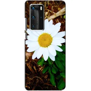 Чехол с ромашками на Huawei P40 Pro (Белая ромашка)
