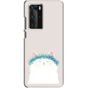 Чохол на тематику: Коти для Huawei P40 Pro (Білий котик)