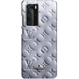 Текстурний Чохол Louis Vuitton для Хуавей П40 Про (Білий ЛВ)