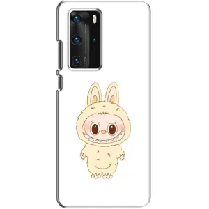 Чохол з принтом Лабубу для Huawei P40 Pro (Бежевий Лабубу)