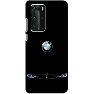Силіконовий бампер з картинкою машини на Huawei P40 Pro (Чорний BMW)