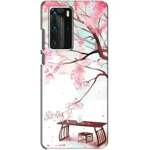 Чехол с принтом САКУРЫ на Huawei P40 Pro (Чайная церемония)