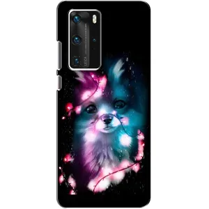 Чехол с Лисичкой для Huawei P40 Pro (Черная Лиса)