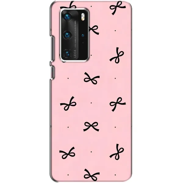 Чехол с рисунком «Черные бантики» для Huawei P40 Pro Чехол с рисунком «Черные бантики» для Huawei P40 Pro