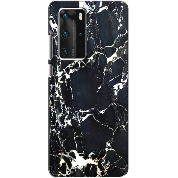 Чехол с рисунком «Чёрный мрамор» для Huawei P40 Pro Чехол с рисунком «Чёрный мрамор» для Huawei P40 Pro