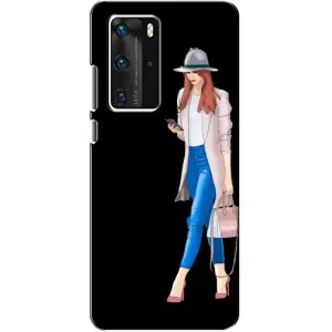Чохол з картинкою Модні Дівчата Huawei P40 Pro (Дівчина з телефоном)