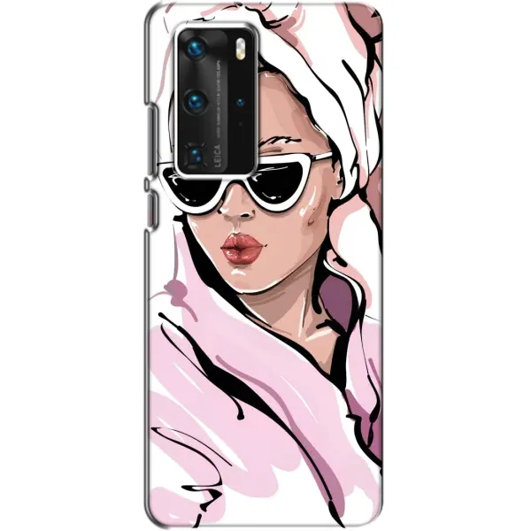 Чехол с рисунком «Девушка в халате» для Huawei P40 Pro