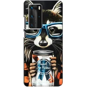 Силіконовий Чохол з Энотами на Huawei P40 Pro (Єнот в окулярах)
