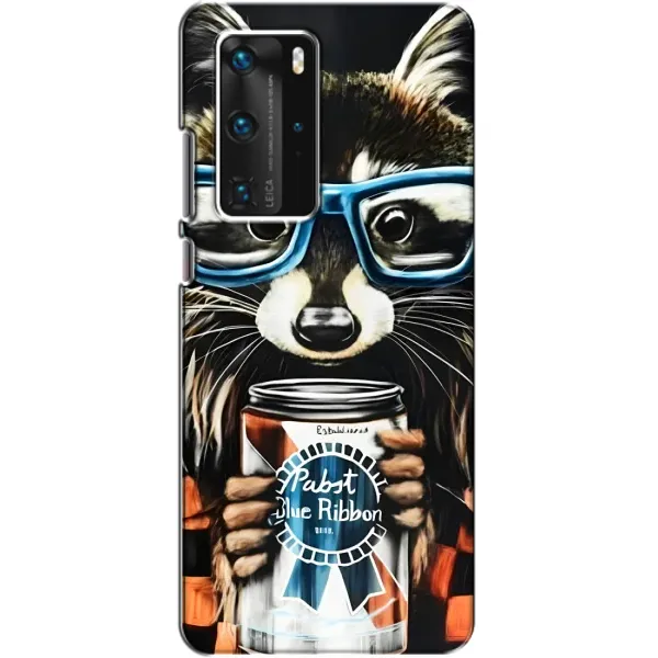 Чехол с рисунком «Енот в очках» для Huawei P40 Pro Чехол с рисунком «Енот в очках» для Huawei P40 Pro