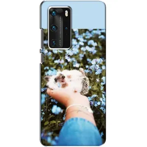 Чехлы с изображением разных животных для Huawei P40 Pro (Ежик на руках)