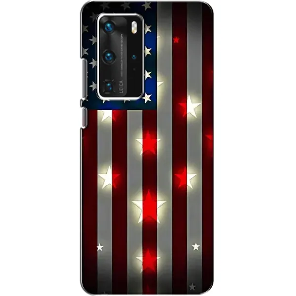 Чехол с рисунком «Флаг США 2» для Huawei P40 Pro Чехол с рисунком «Флаг США 2» для Huawei P40 Pro