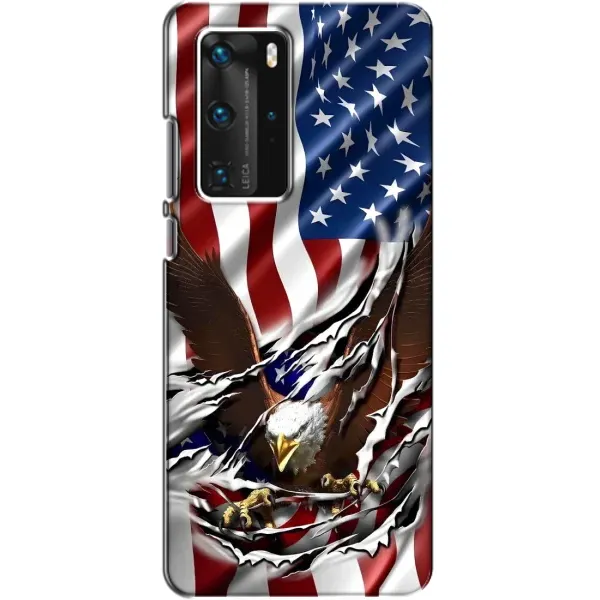 Чехол с рисунком «Флаг USA» для Huawei P40 Pro Чехол с рисунком «Флаг USA» для Huawei P40 Pro
