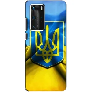 Чехол с картинкой (Патриотический ГЕРБ) на Huawei P40 Pro (Герб и Флаг Украины)