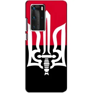 Чехлы УПА (Красно-Чёрный) на Huawei P40 Pro (Герб Украины)