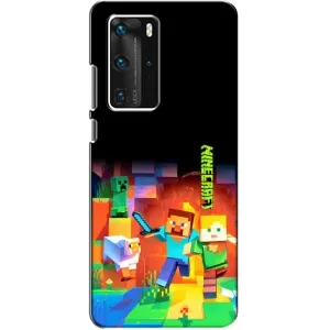 Чехлы для Huawei P40 Pro (Персонажи Майн Крафт) (Герой Майнкрафт)