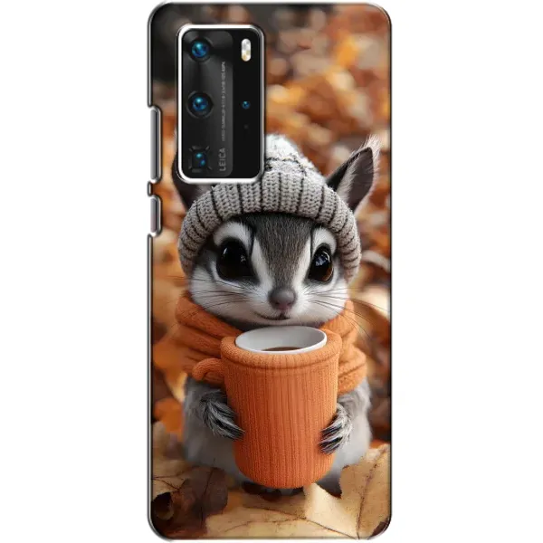 Чехол с рисунком «Грызунчик с кофе» для Huawei P40 Pro Чехол с рисунком «Грызунчик с кофе» для Huawei P40 Pro