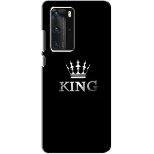 Чохол (Корона на чорному фоні) для Хуавей П40 Про (KING)